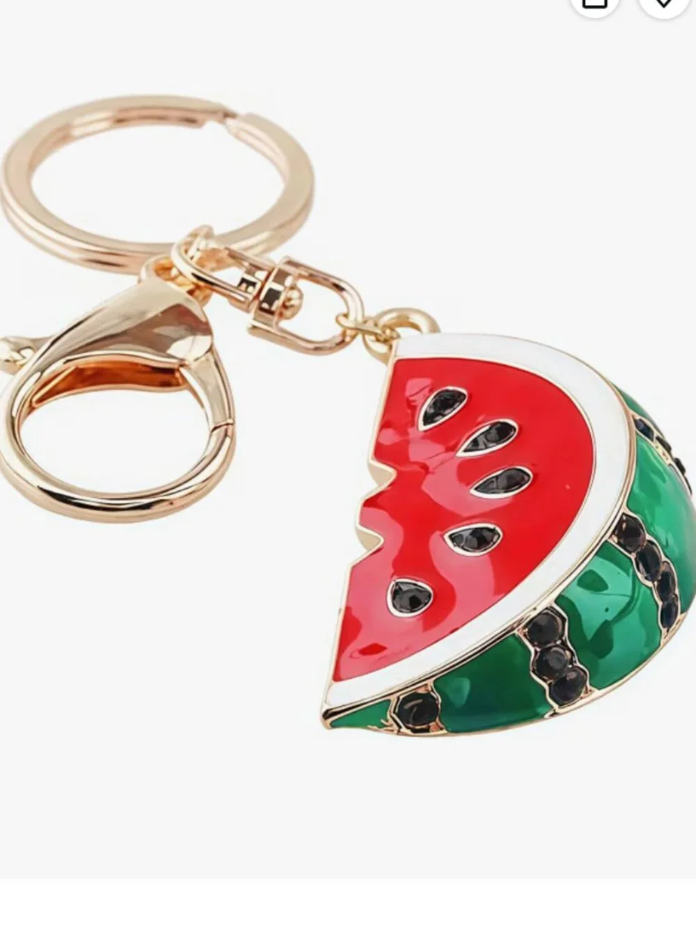 Watermelon 🍉 Enamel Keychain Bag Charm | Charms & Co.|Gold Tone |New on Hangtag